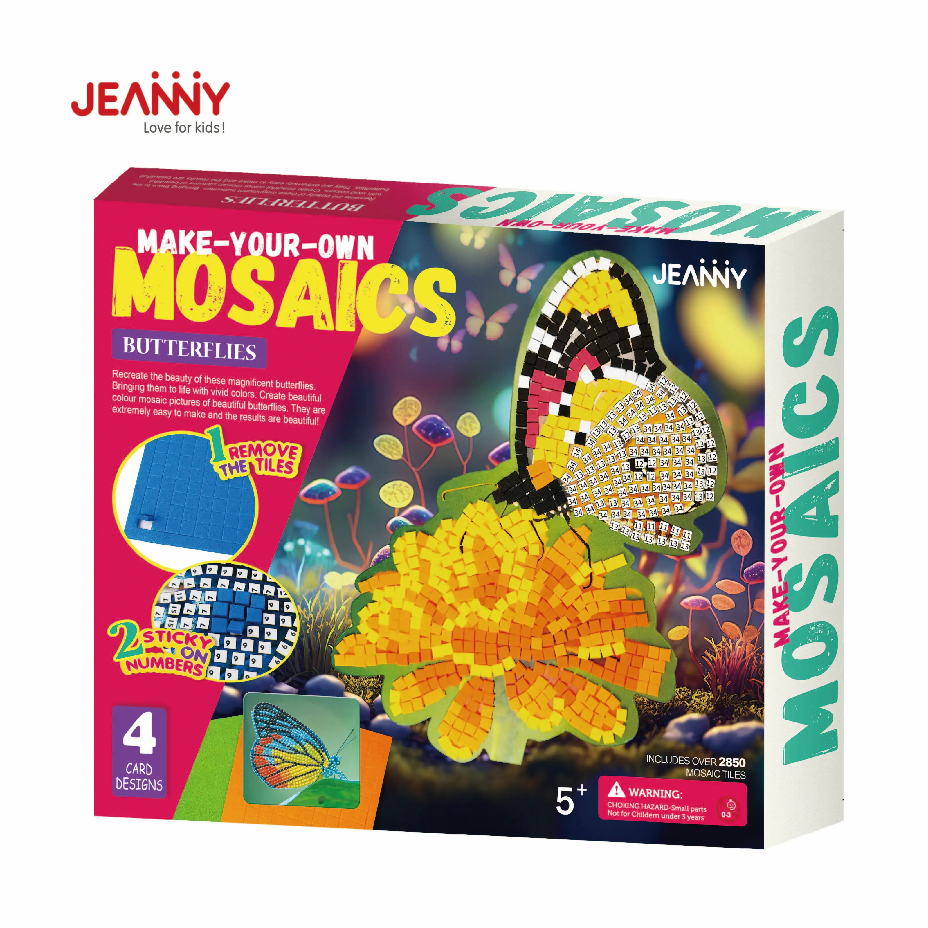 Butterflies DIY Learning Creative Educational Handmade Crafts For Decoration EVA Foam 3D Mosaic Sticker Art Kit For Kids