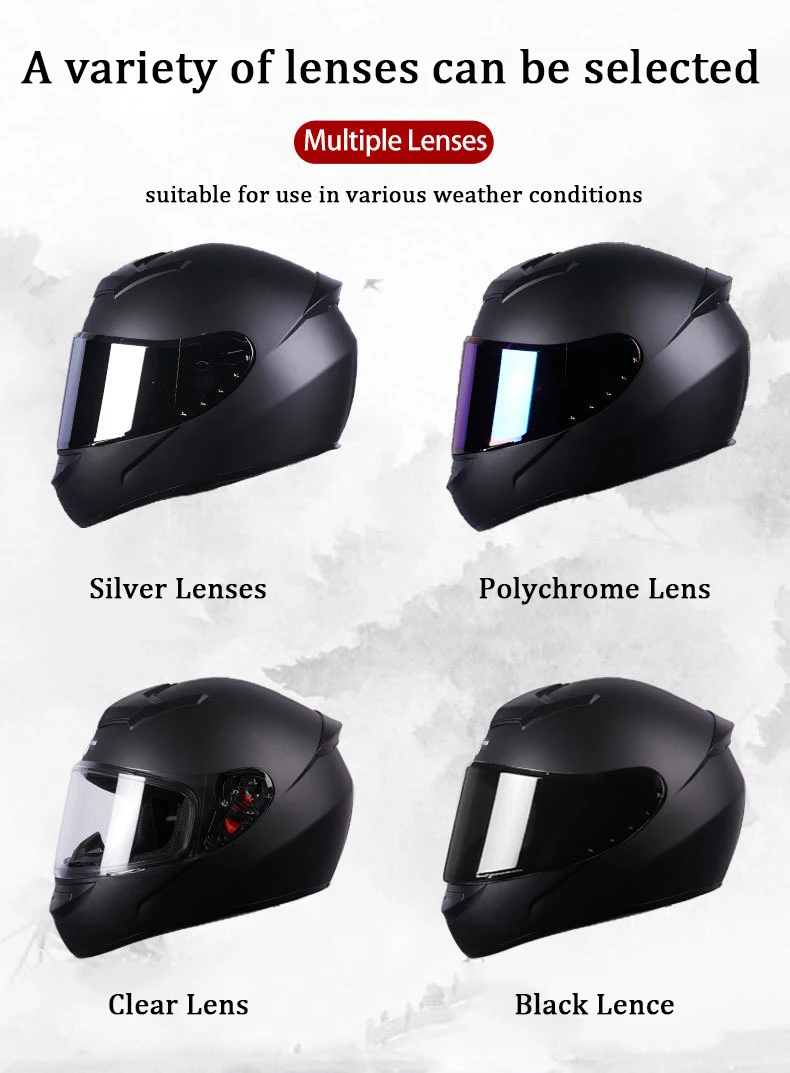 Wholesale DOT ECE Approved Motor Cycle Helm Single Lens Casco De Moto Inteligente Waterproof Helmets Motorcycles Accessories