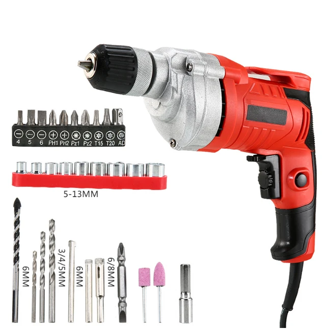 1380W Electric Drill Power Tools 10mm Multi-function Home Electric Screwdriver Set Hand Tools