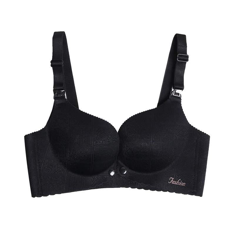 
A sexy open-front breast-feeding bra for large pregnant women 