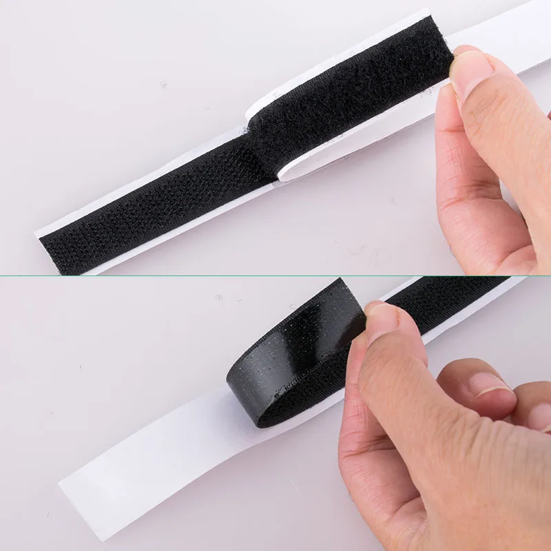 Self Adhesive Hook and Loop Tape 100% Nylon Back Gule Fasteners Hook and Loop