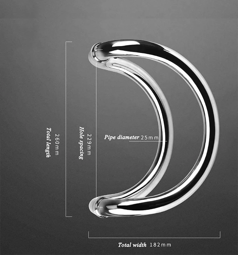 Большая стеклянная дверная ручка для ванной комнаты офиса отеля типа C