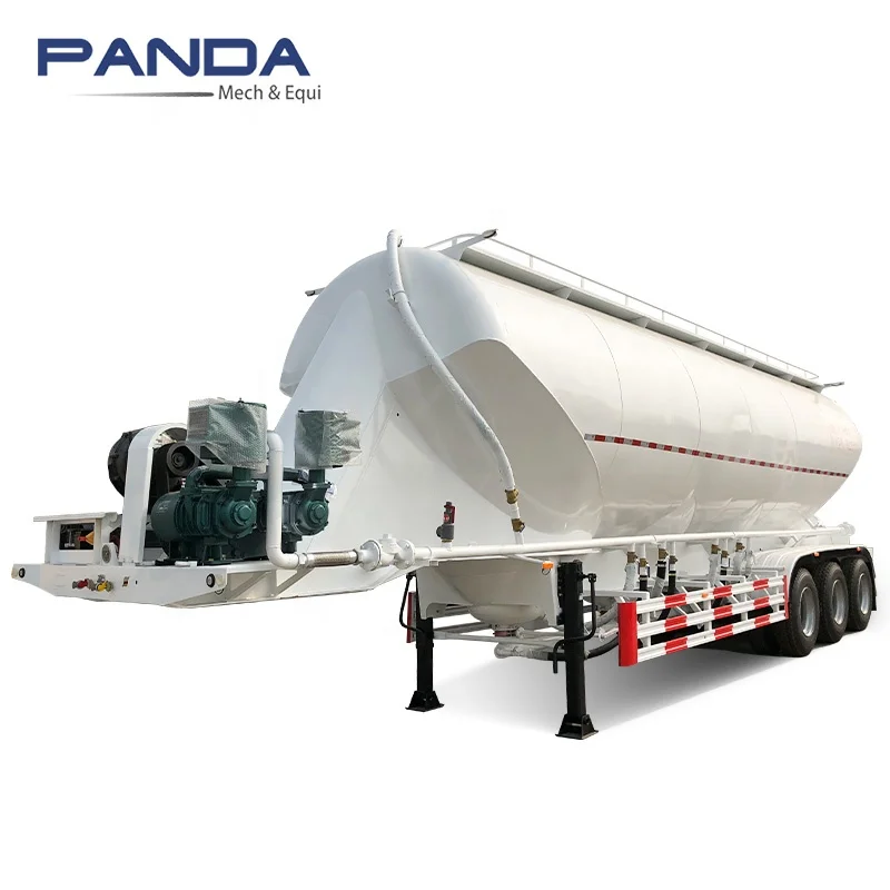 Vertical type 40cbm bulk cement tank semi trailer cement tanker with air compressor for sale