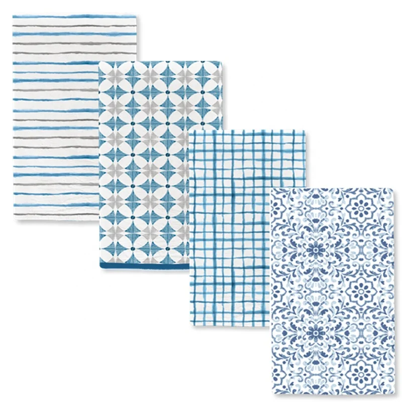 Английским в британском стиле для домашнего использования или вечеринки; Изысканное длинное сезонные украшение праздников с принтом хлопчатобумажная ткань саржевого переплетения салфетки кухонное полотенце