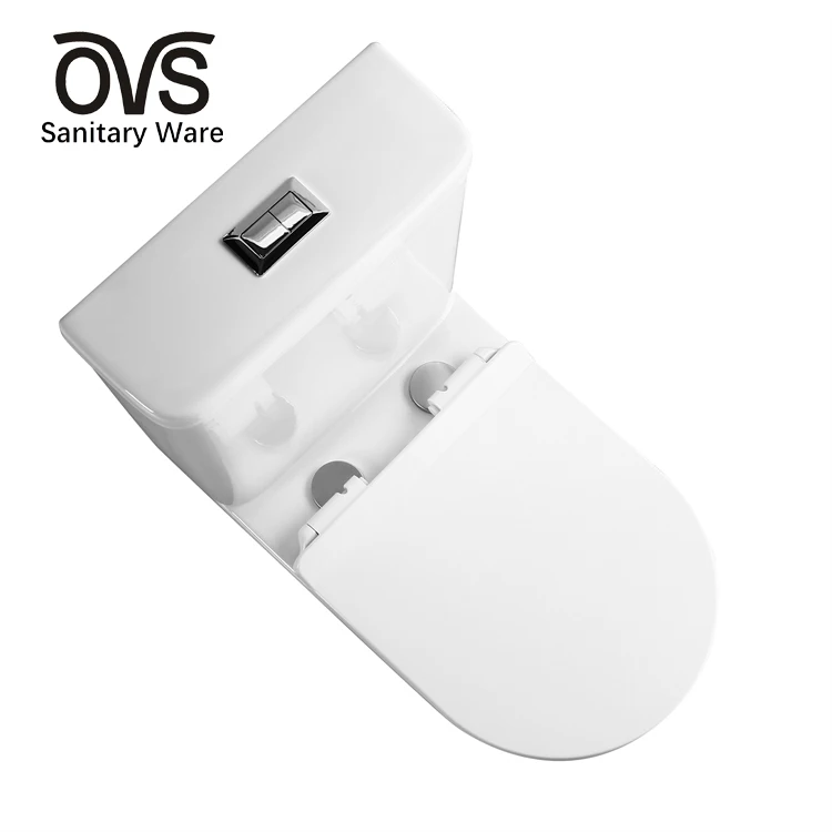OVS Watermark Rimless Two Piece Toilet Bowl P-trap S-trap Wash Down Bathroom Dual Flush Straight Toilets