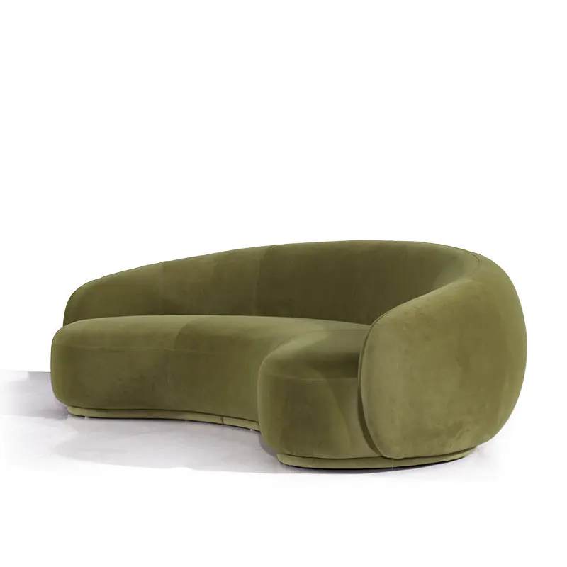 Curved Sofa Buy Interior Living Room Furniture From China Guangdong Velvet Fabric Cloud Boucle Curved Sofa