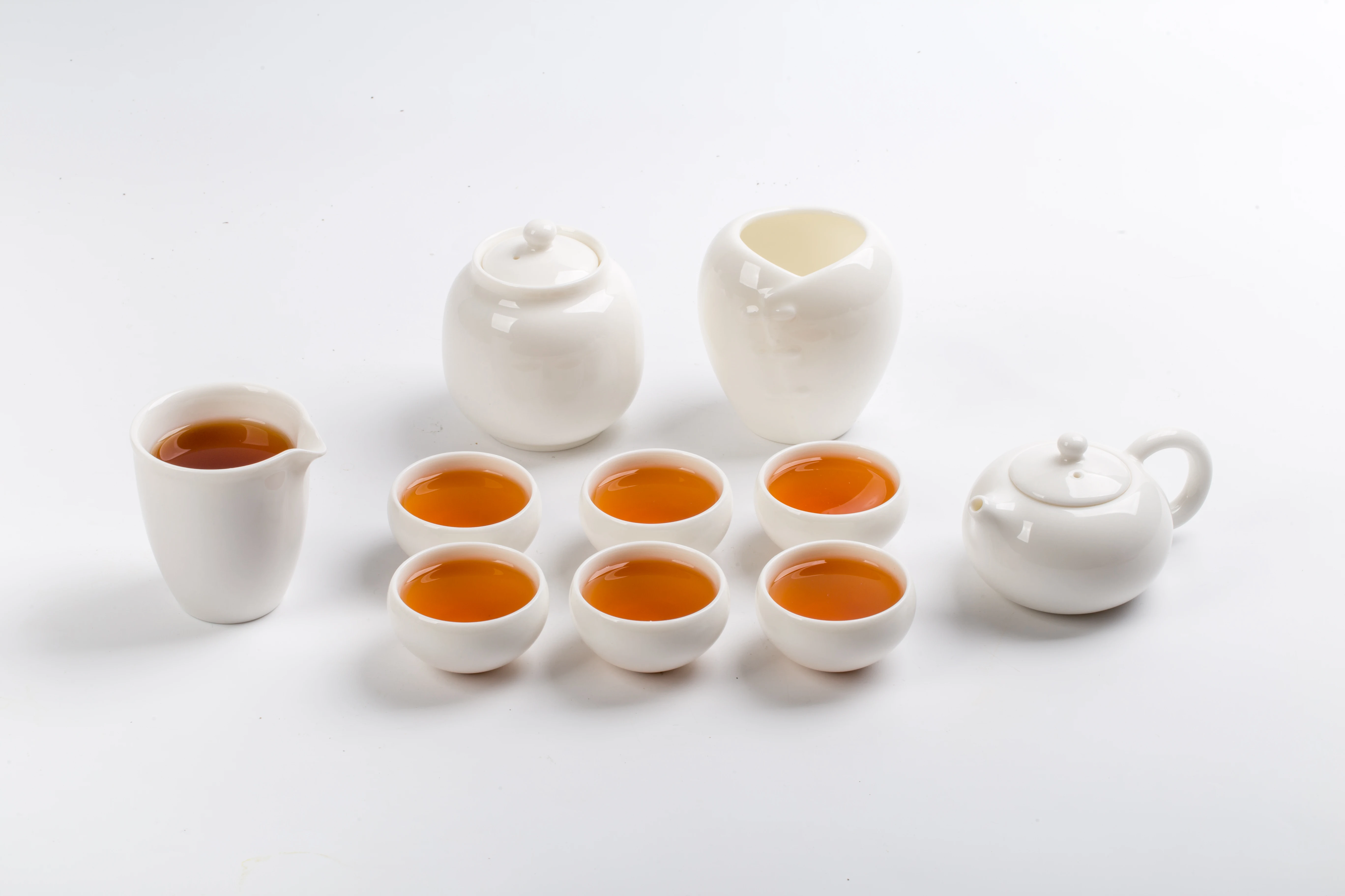 
China ancient creative Tang-style ceramic set Chinese tea set 10pcs Kungfu tea set 