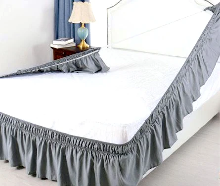 HOT Sell Various styles of bed skirts Home Textiles Hotel Grade bed skirt sheet set 100% Polyester Luxury Solid Color bed skirt