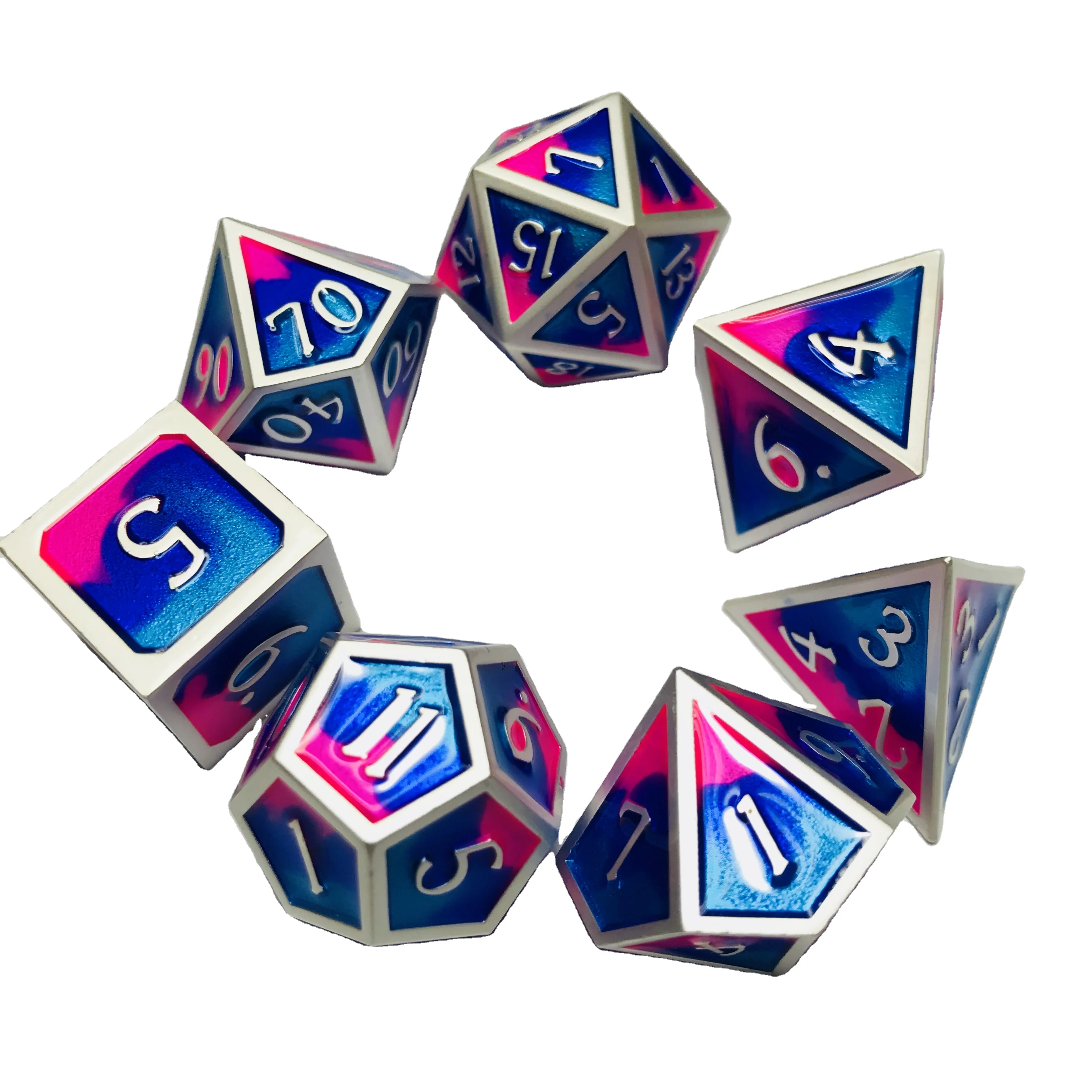 High quality  custom colorful engraver bulk game metal dice