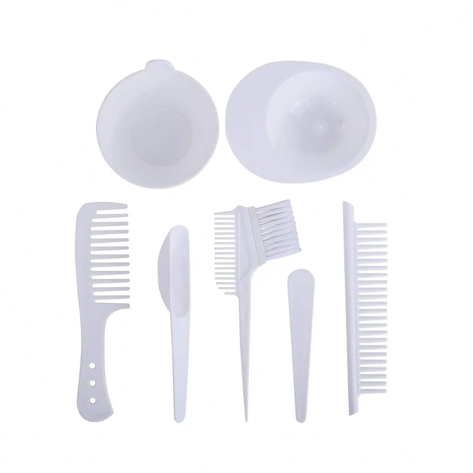 Dyeing bowl  brush professional hair salon 7 pieces Manufacturer Whole Sales Seven-Piece Hair Dyeing Set Barber Hairdressing Set