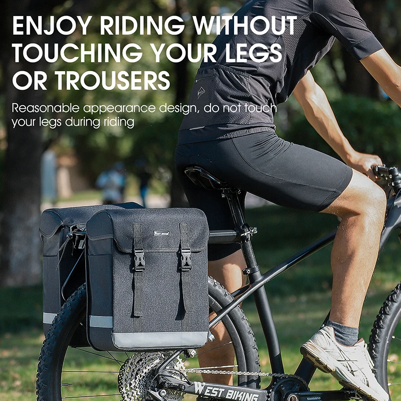 Велосипедная двухсторонняя задняя стойка WEST BIKING объем 33 л вместительная уличная Дорожная Спортивная велосипедная сумка с двойной штангой