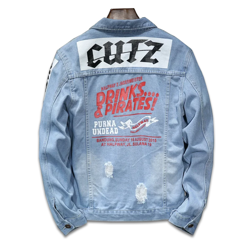 Worth buying men jean jackets Classic Casual Denim Jacket Fashion Hip Hop Streetwear Jacket