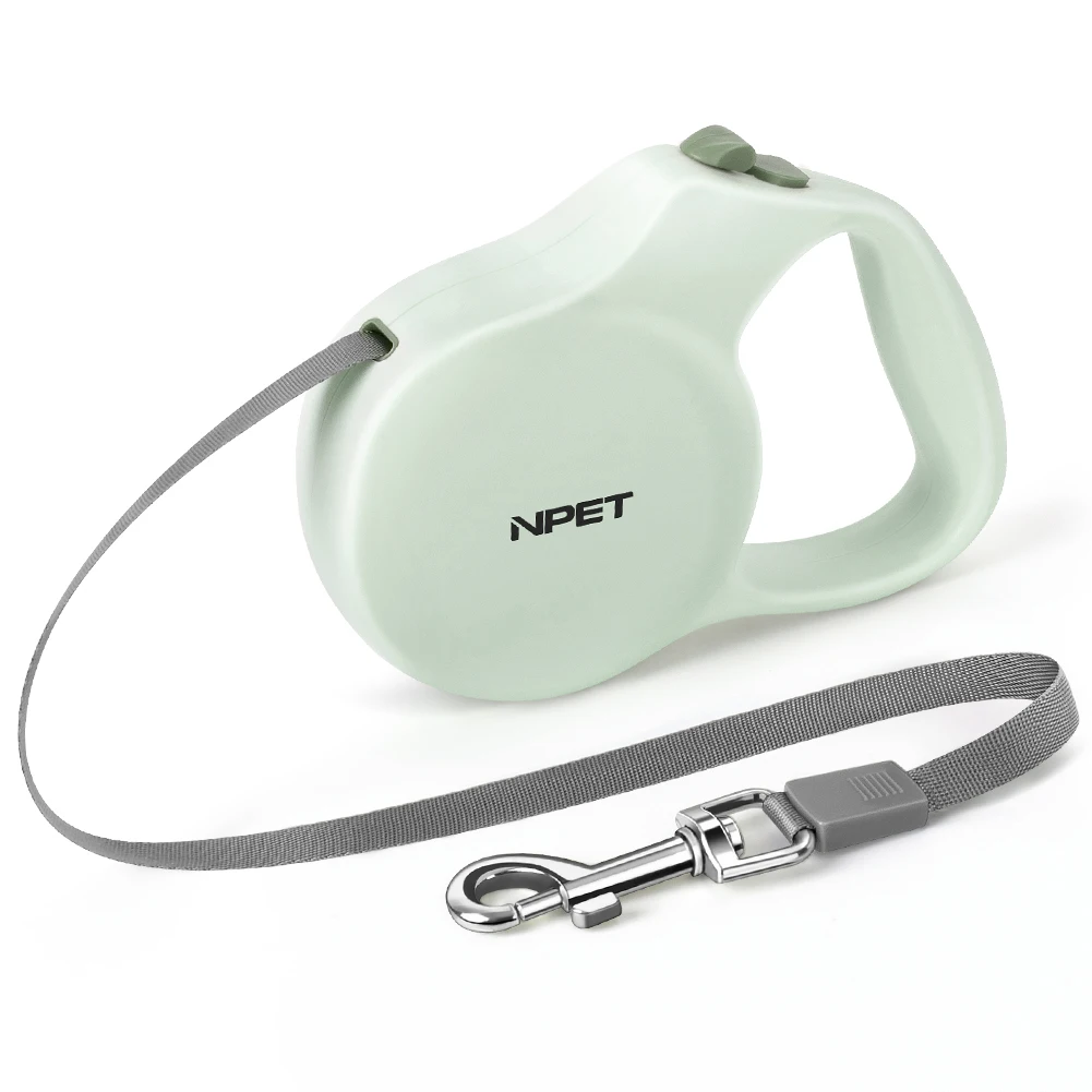 Strong nylon tape adjustable retractable automatic dog leash with brake