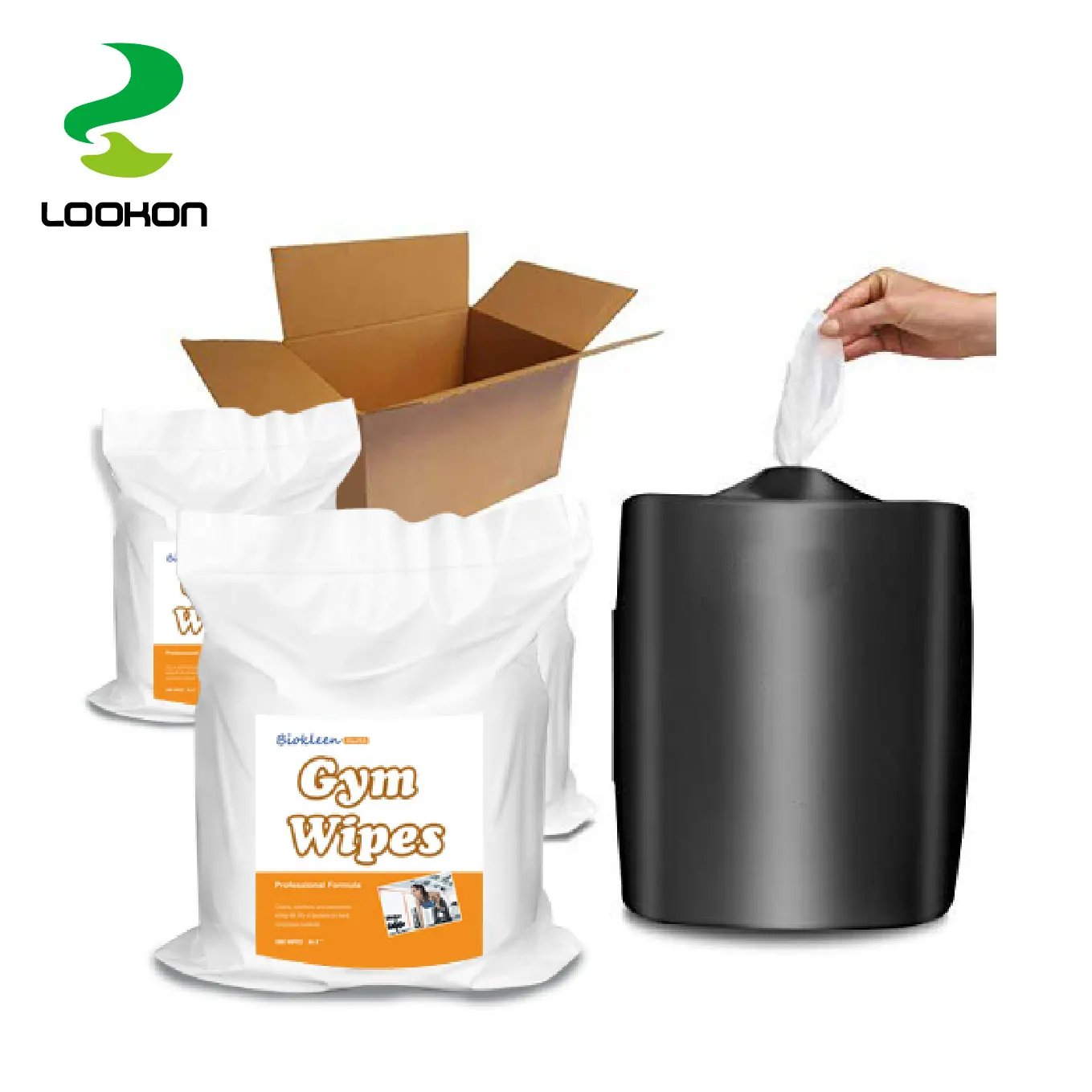 Lookon Wholesale 800 1000 1200 Count Big Roll Bulk Gym Fitness Equipment Wipes Yoga Mats Gym Cleaning Wipes Wet Wipes For Gym