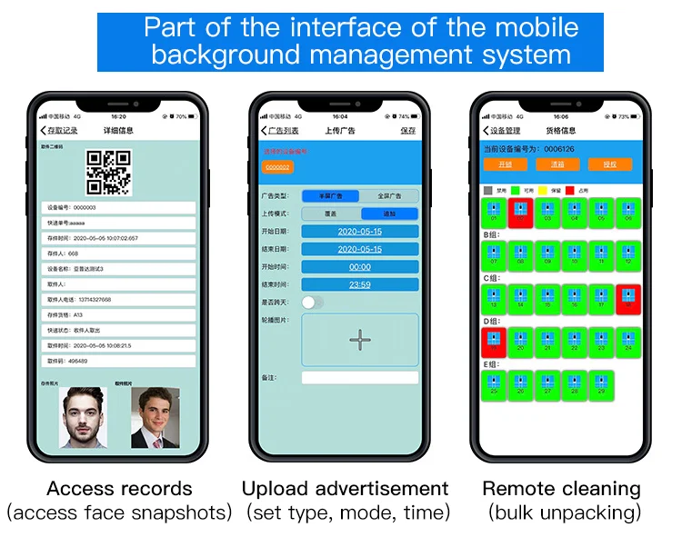 Parcel Smart Intelligent Steel  Lockers Food Delivery Electronic Restaurant Locker Parcel Smart Intelligent  Locker