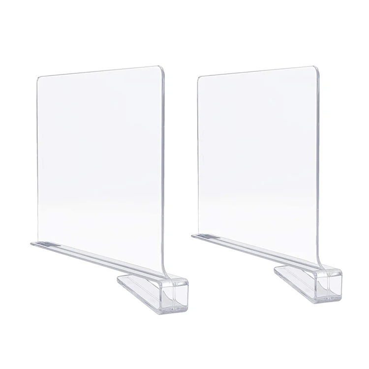 Clear Acrylic Shelf Divider Transparent Adjustable Upright Shelf Dividers For Storage Organization Bedroom Kitchen Sduty Office