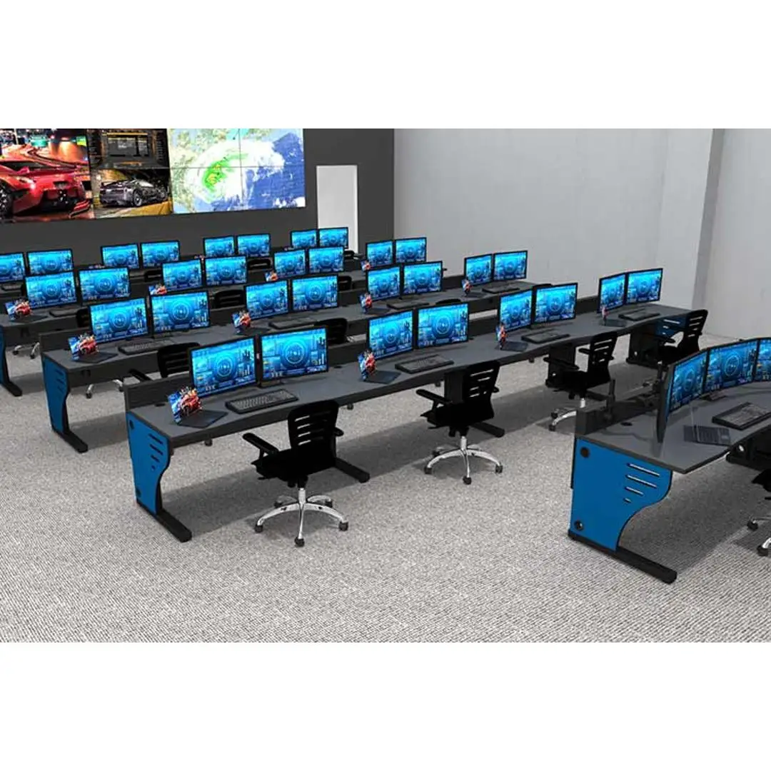 Custom Solutions Control Room Console Desk: Ideal Furniture for Security Monitoring and Broadcast Operations