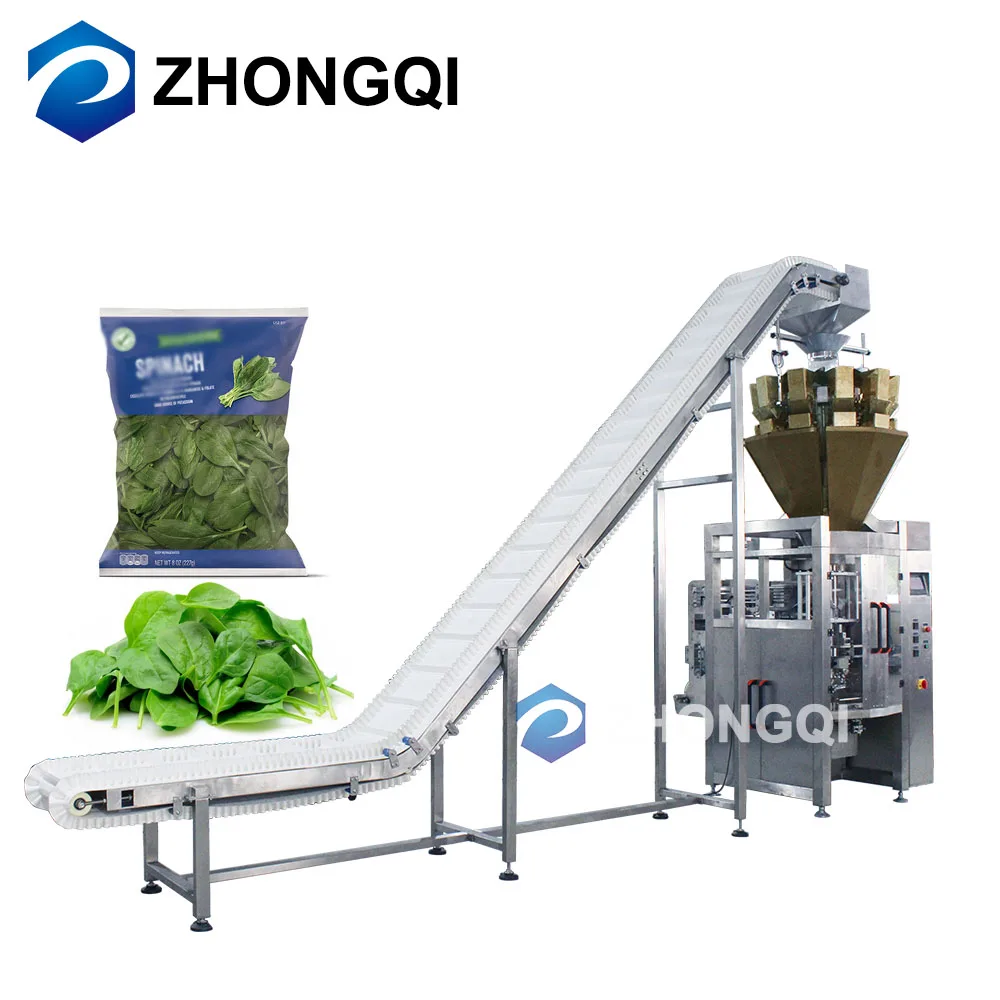 
Multi-function vertical fresh vegetable sachet pouch frozen spinach leek parsley carrot salad packing packaging machine 