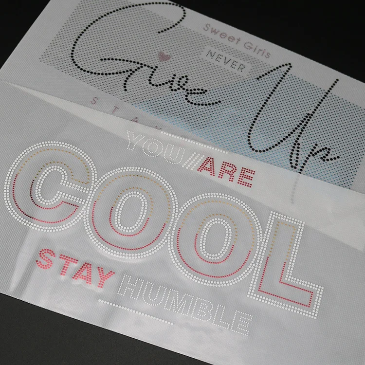 Hot Fix Iron on Crystal DTF Custom Private Name Rhinestone Heat Transfer Designs for T-shirt