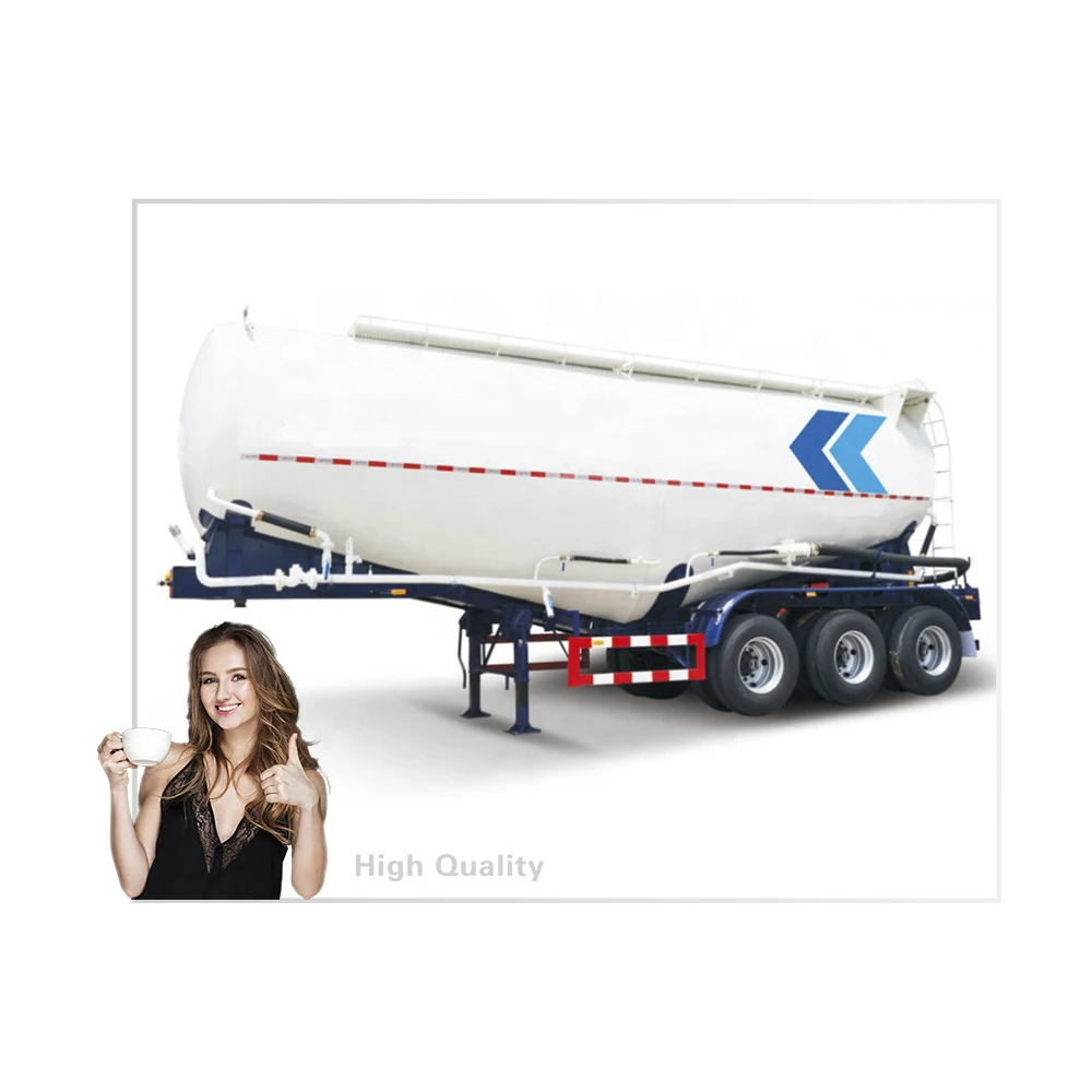 3 Axle 3 Bin Cement Tanker 60 Tons Cement Tanker Trailer 35 Cbm Cement Bulker Carrier Tanker Semi Truck Trailer
