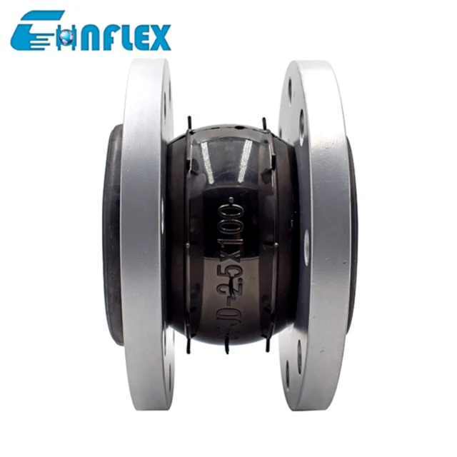 Customizable metal flange vulcanized rubber expansion joint flex connectors