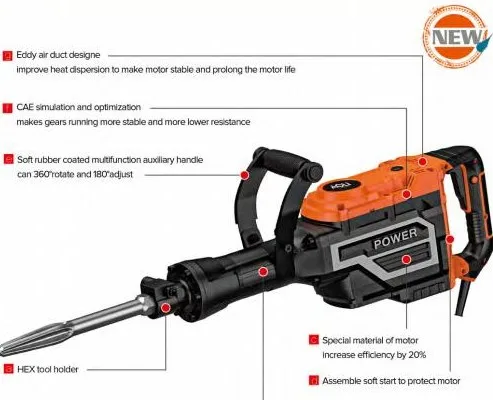 50j Demolition Hammer Professional Factory Production Power Tools 1700w High Power Electric Hammer
