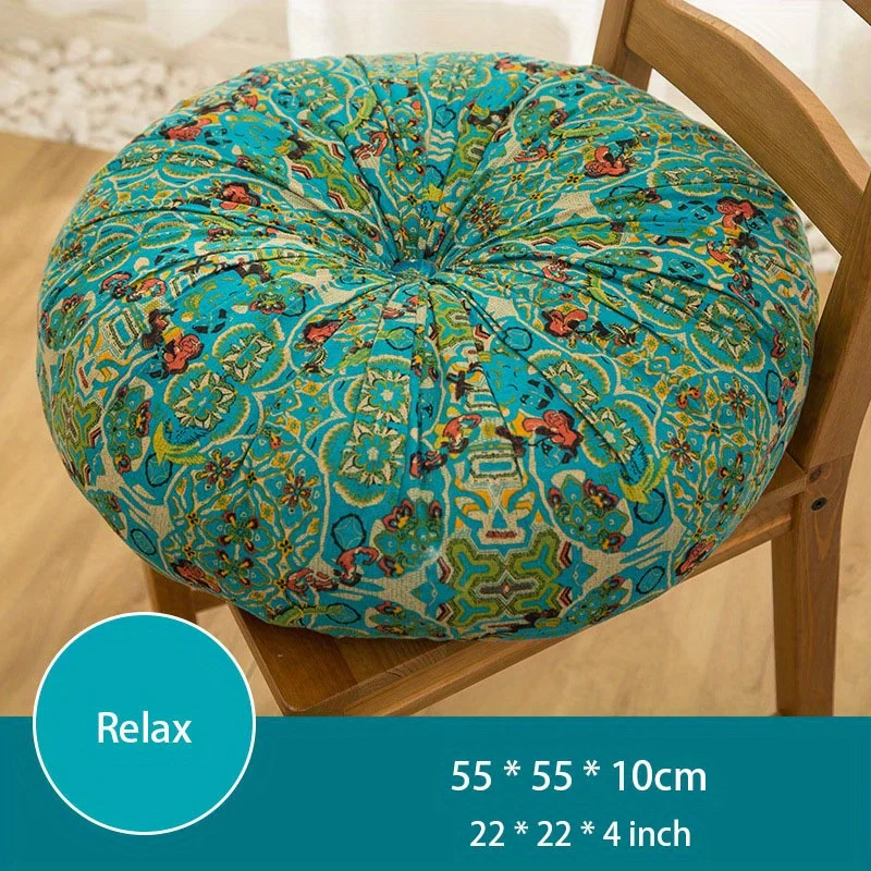 Bohemian Style Thickened Floor Cushion Seat Vintage Moroccan Tatami Floor Pillow For Meditation Home Decor Round Design