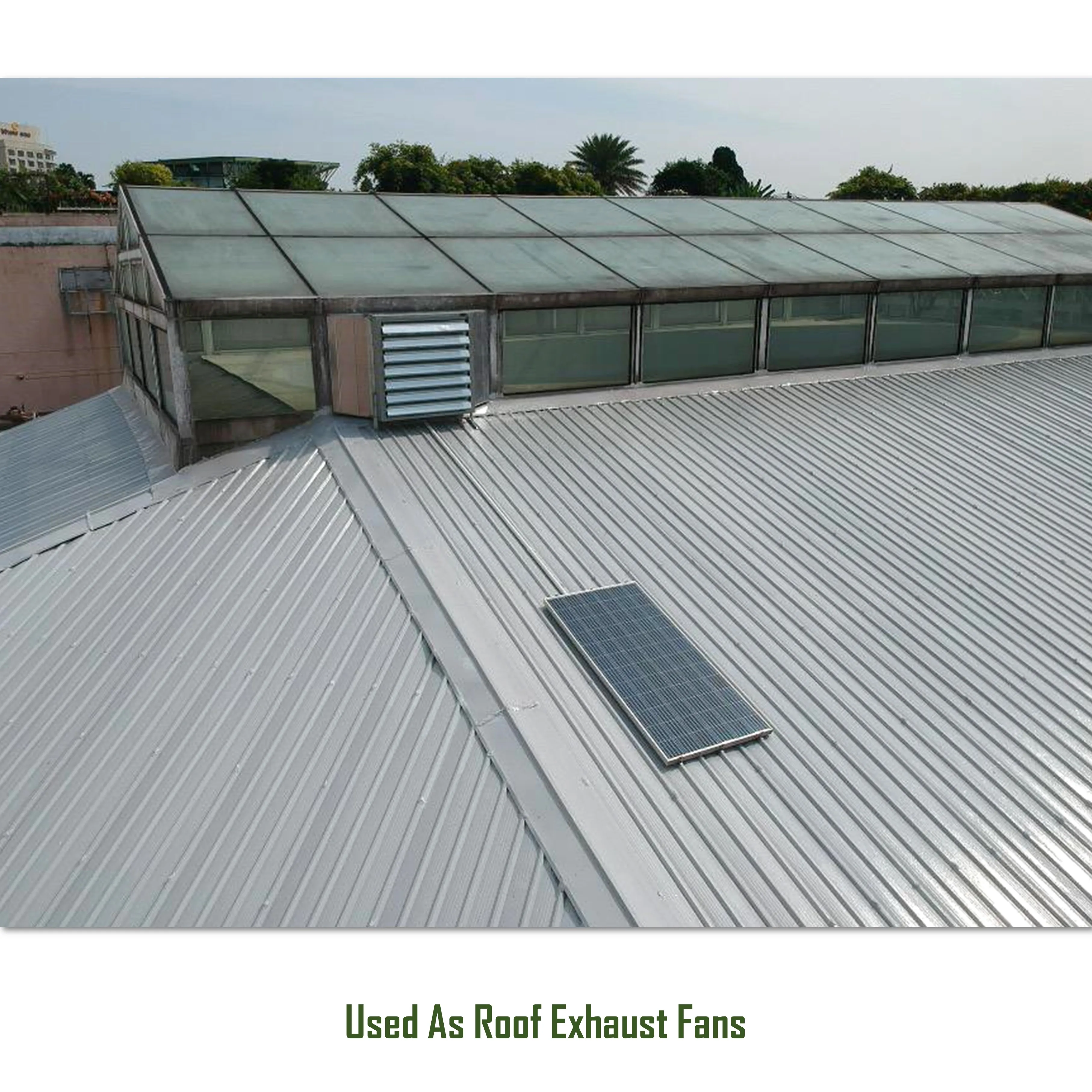 Industrial Heat Extractor for Warehouse Negative Pressure Air Ventilation Blower Box Fan with Solar Panel 48' Wall Exhaust Fan