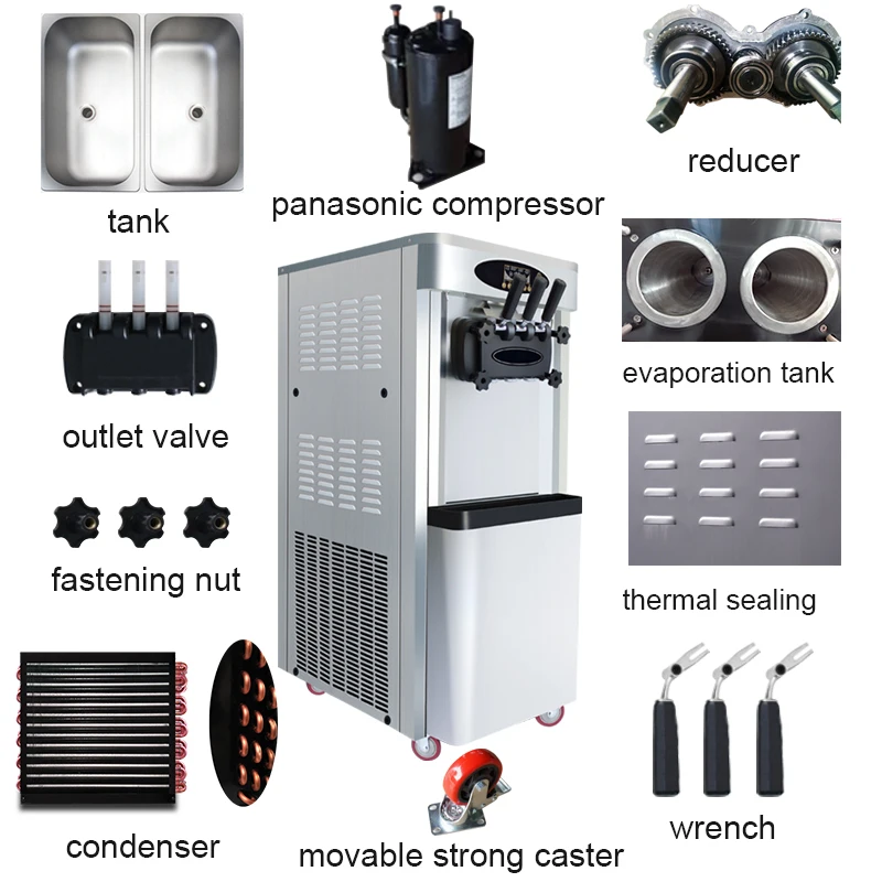 Commercial soft serve ice cream machine ice cream maker prices