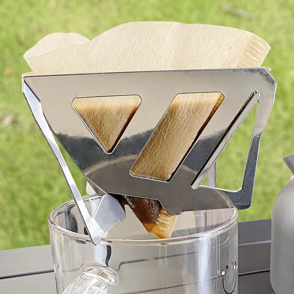 Portable Coffee Drip Rack 304 Stainless Steel Outdoor Camping Dripper Coffee Making Tools Metal Coffee Filter Stand