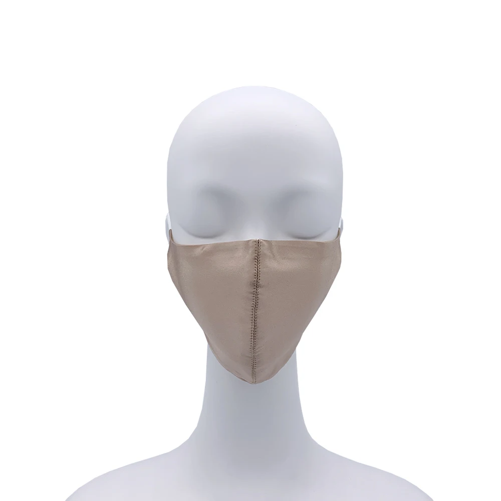 Роскошные женские маска для лица с моющим средством 100% Шелковая Маска для лица 4 слоя из дышащего материала silkfacemask