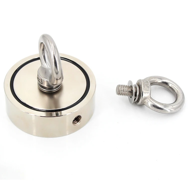 Супермощный круглый неодимовый рыболовный магнит с отверстием 500 фунтов/220 кг N35