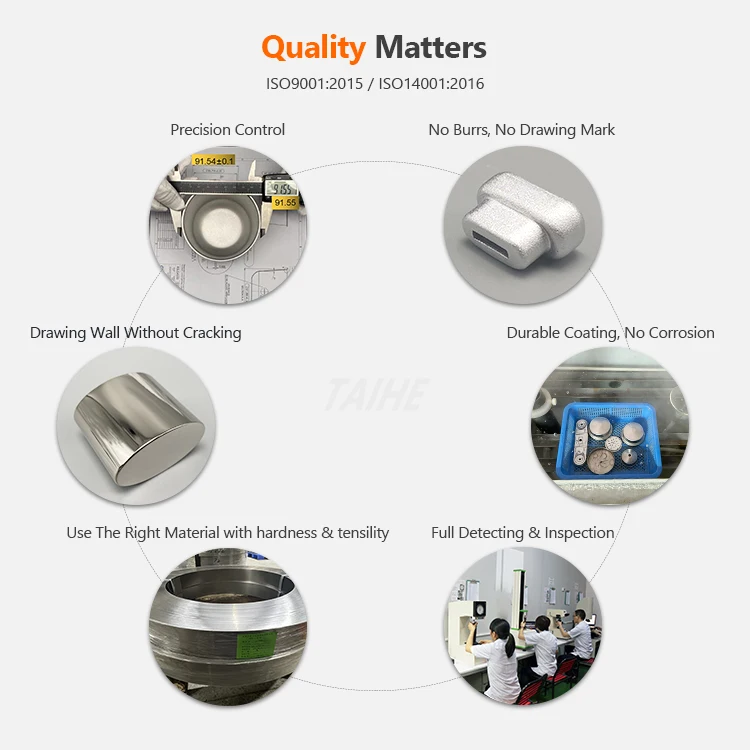 Custom OEM Sheet Metal Stamping Aluminium Stainless Steel Copper Deep Drawing Drawn Cover Shell Housing Can Parts