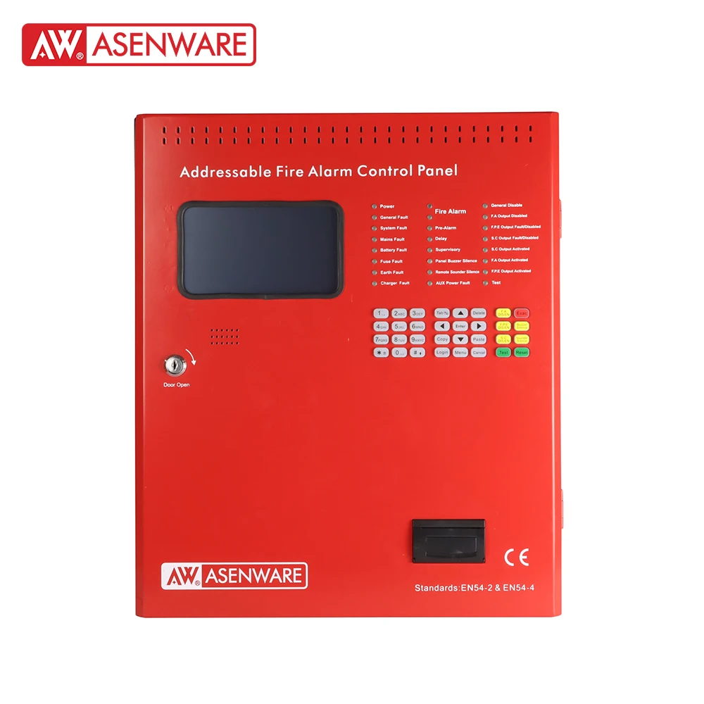 Manufacture LCD Screen GSM Wireless Addressable Fire Alarm System Control Panel