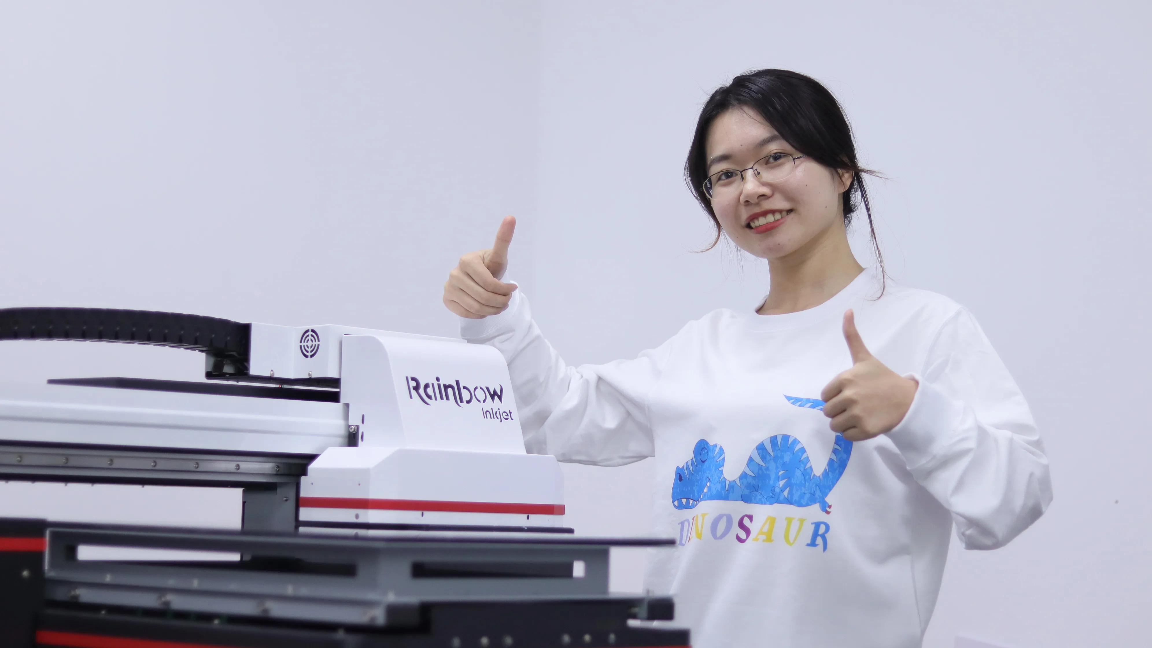 Rainbow A2 A3 textile fabric tshirt printing machine hoodies sweater cloth cotton t-shirt digital dtg flatbed printer