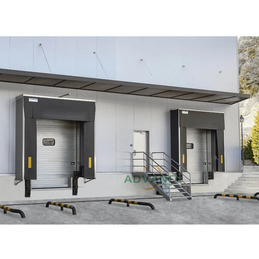 High quality exterior industrial overhead door steel logistics warehouse dock shelter room door with sensor