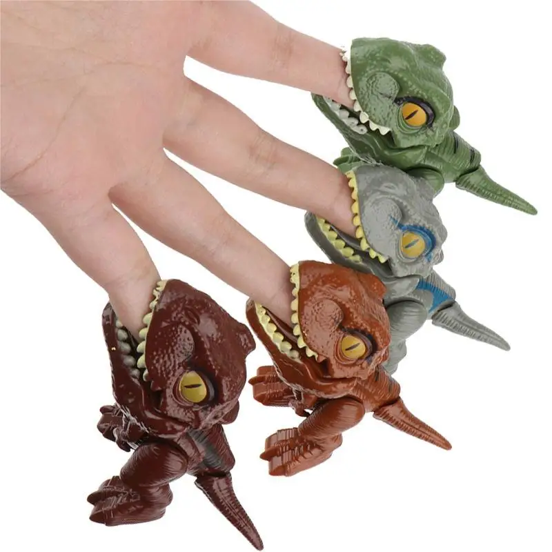 hot sale Finger Dinosaur Anime Action Figures Toys Funny Dino Interactive Biting toy for kids