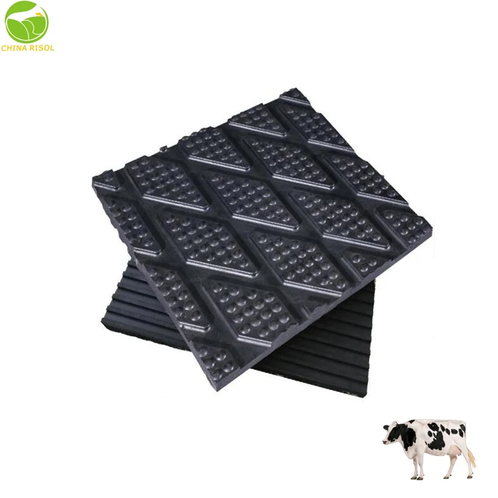 Wear-resistant non-slip rubber EPDM floor mat for cowshed