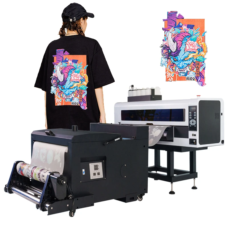 A1 Double Xp600 Epson Print Heads Direct To Film Industry Use Digital Transfer Inkjet Pigment Ink 24inch Dtf Printer