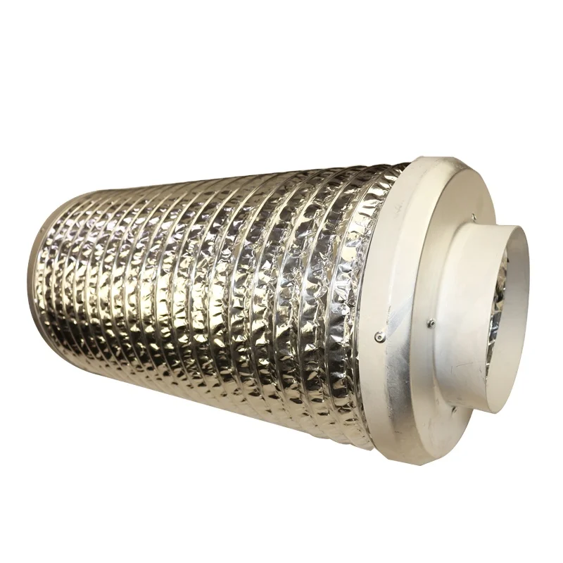 tube noise reducersaluminium air flexible pipesmcindustrial silencersilenciador industrial150 200 250