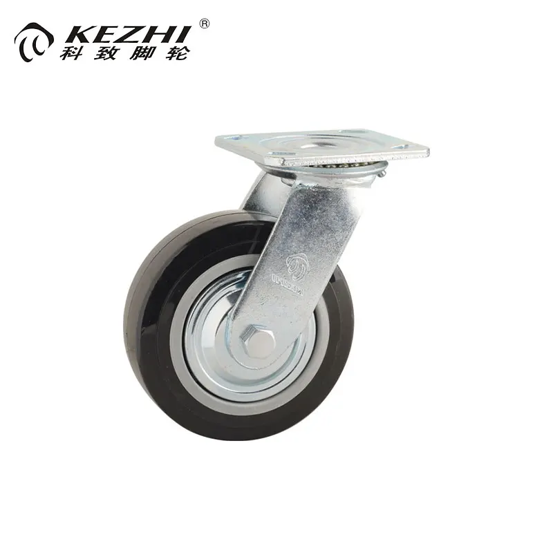 Professional Design OEM 4 inch/8 inch PU Industrial Platforme Fixed Caster Wheels