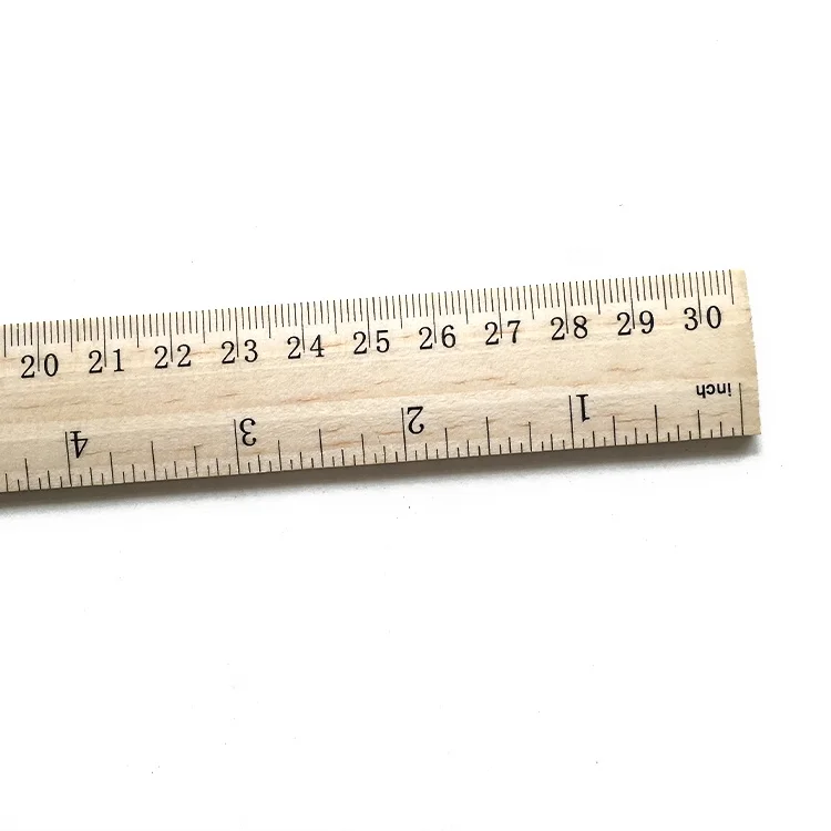 
12 Inch 30 cm Student wooden wood Rulers with metal edge 