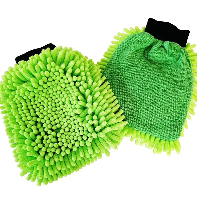 Wholesale custom microfiber chenille car cleaning automobile wash mitt