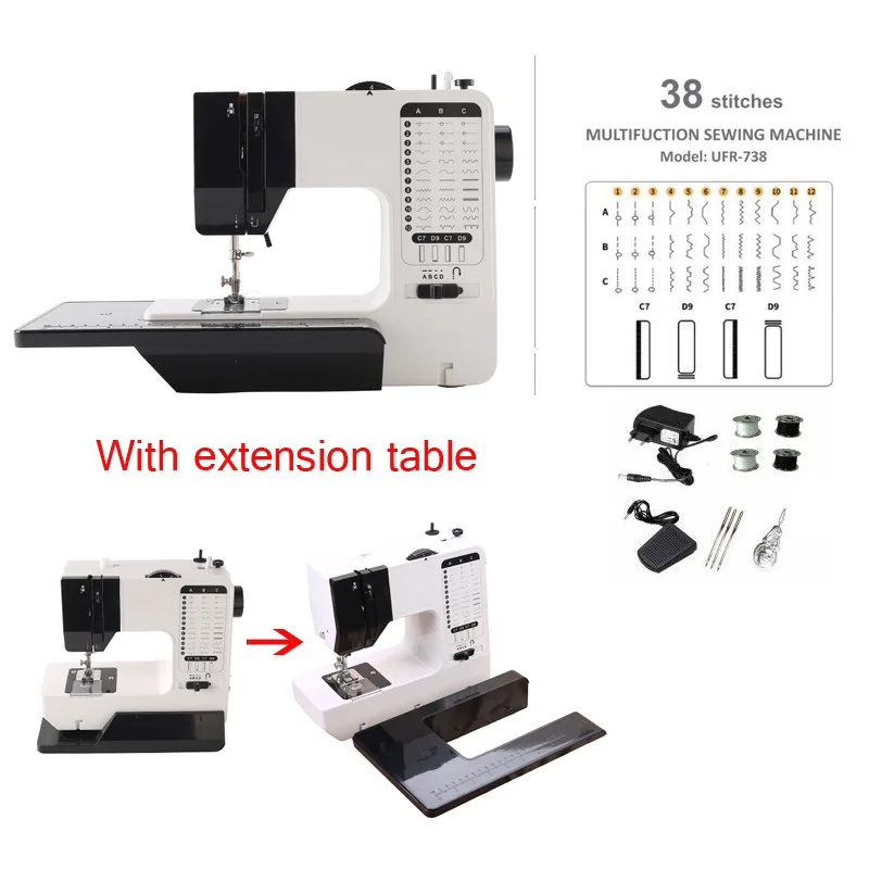 Home Mini Portable Sewing Machine Power Electric Sewing Home Small Machine Single Thread Straight Sewing Stitching Machinery