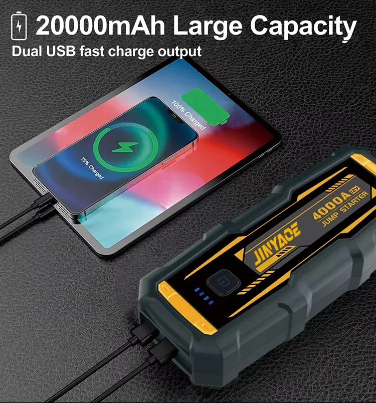 New Emergency 12V 2000A 4000A 6000A Multi-function Battery Boosters Jump Pack Car Jump Starter Power Bank For Vehicles