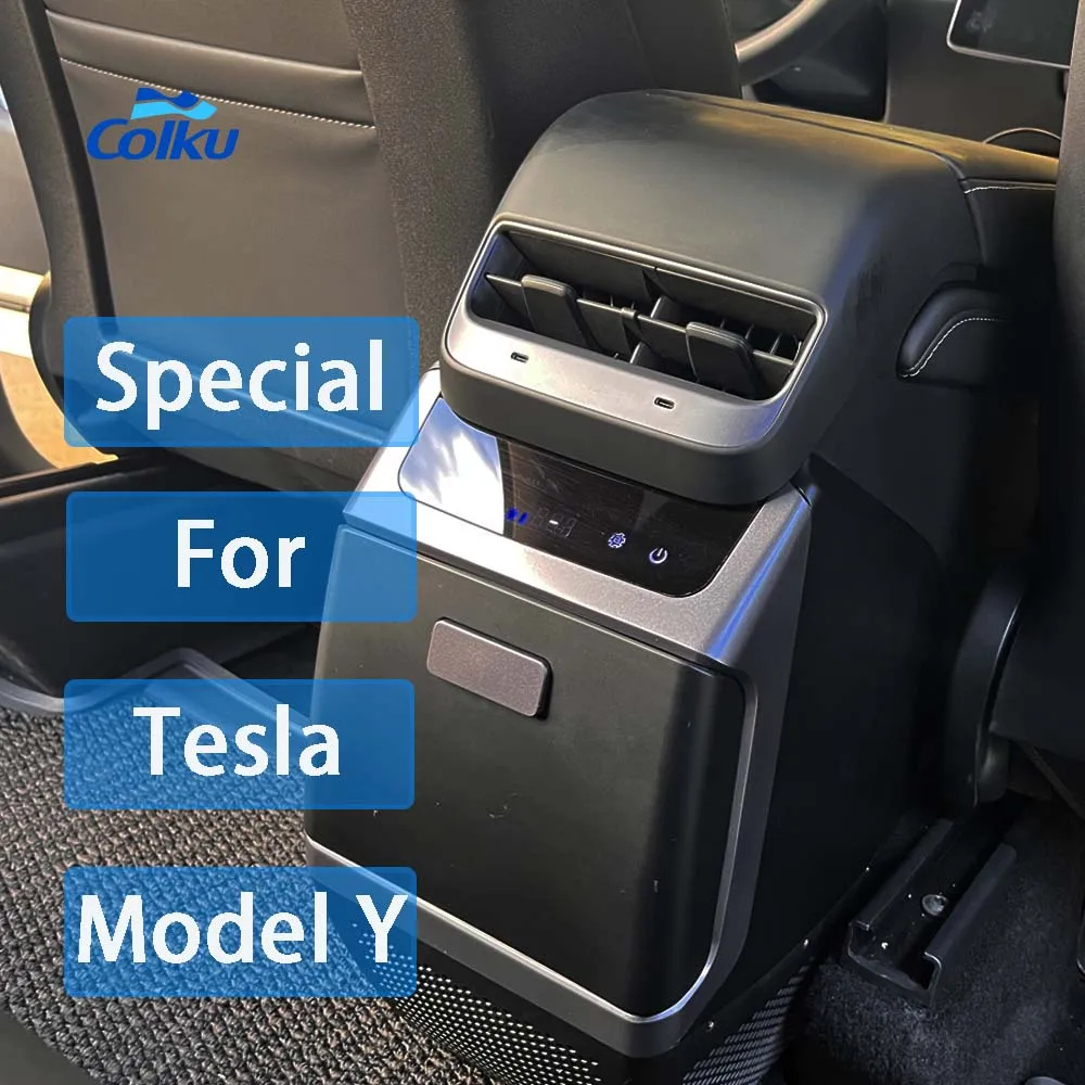 Colku 12 вольт автомобильный холодильник для Tesla модель Y встроенный холодильник интерьерные аксессуары Специальный дизайн для Tesla