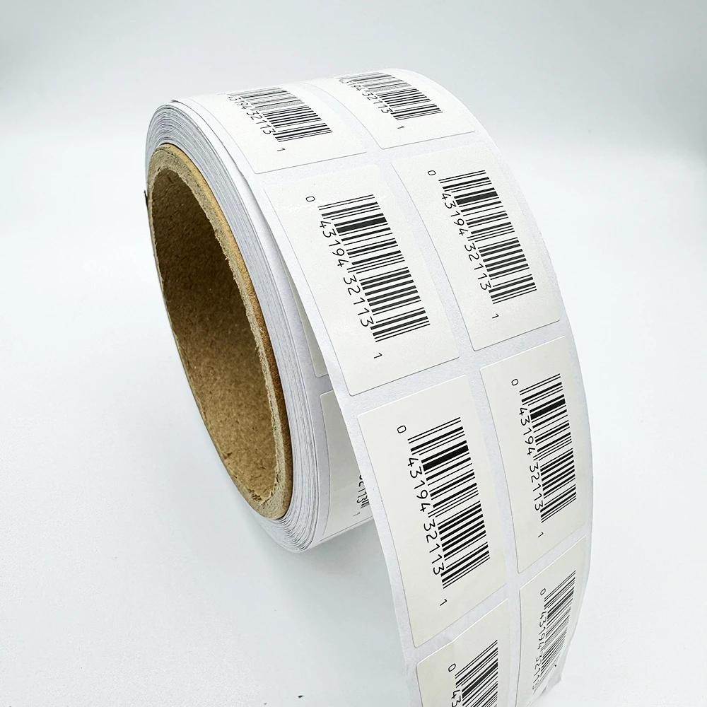 Black printing Self Adhesive labels Shipping Sticker Barcode sku Address Labels
