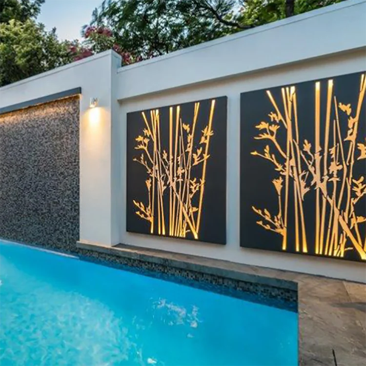 Corten Steel Square Garden Farm Home Balcony Outdoor Privacy Post For Pool Fence