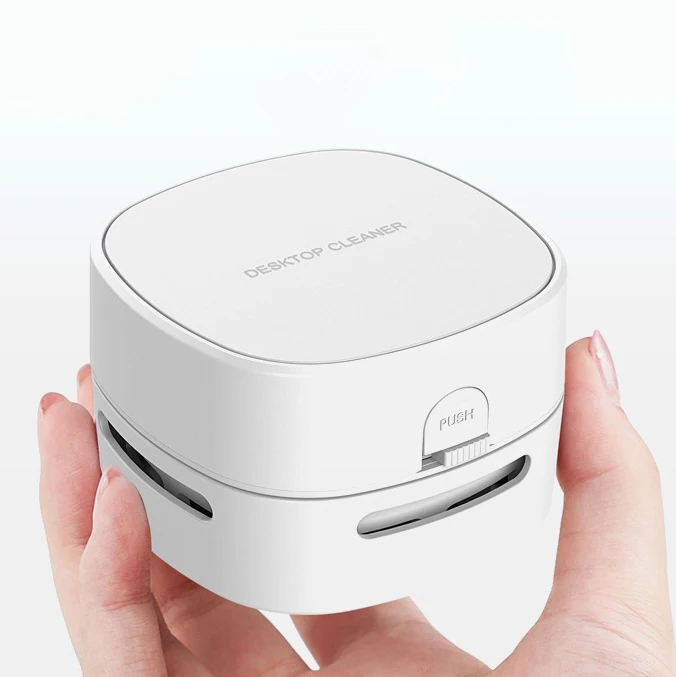 USB Charing Mini Corner Desk Table Portable Handheld Cordless Tabletop Crumb Sweeper Desktop Dust Vacuum Cleaner for Student
