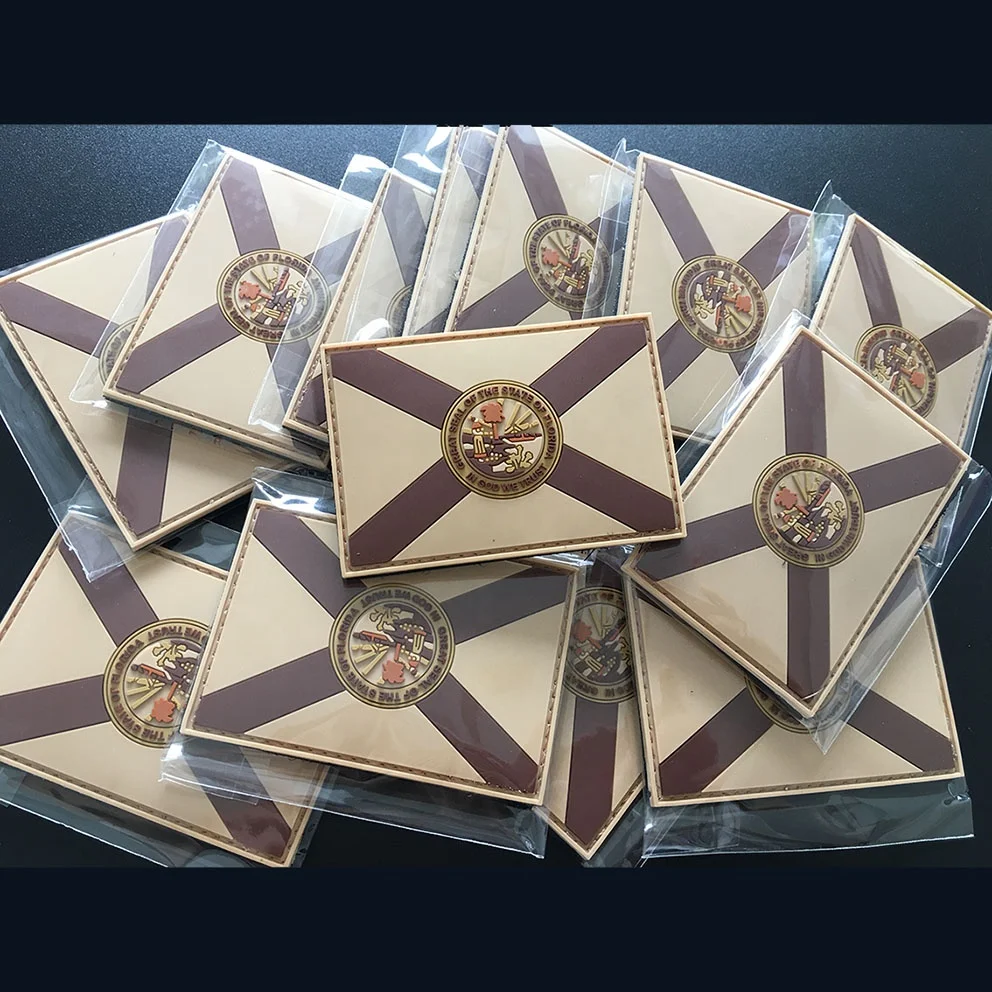 Custom Hot Selling Chinese Factory PVC Rubber Patch with Hook and loop backing